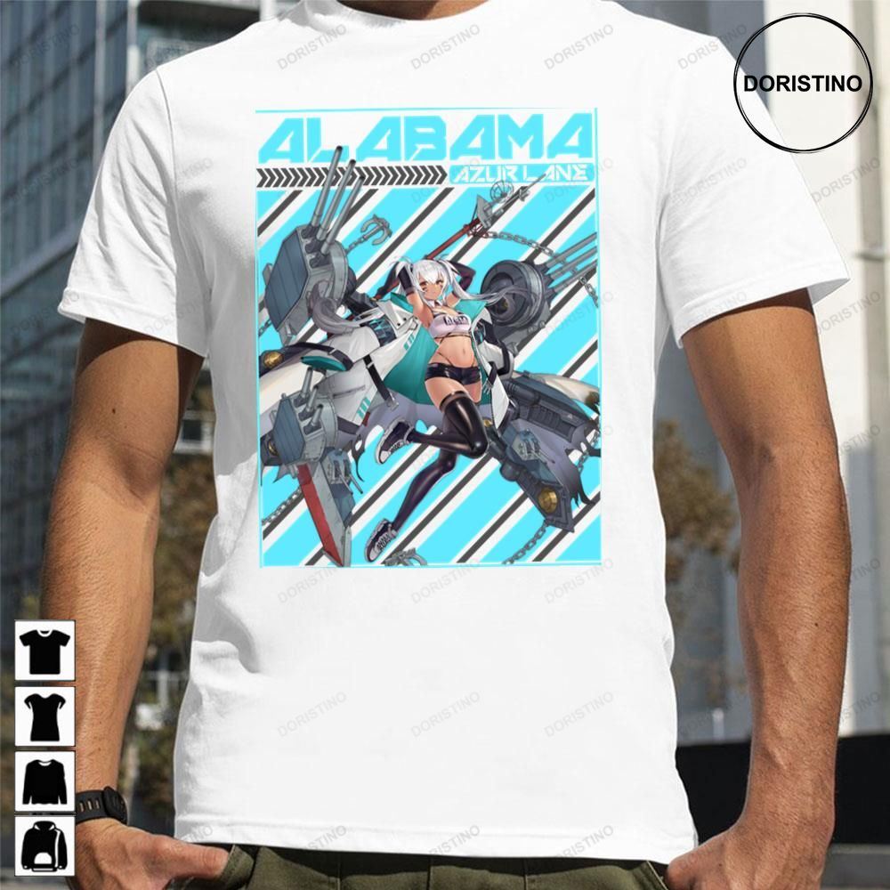 Alabama Azur Lane Blue Background Trending Style